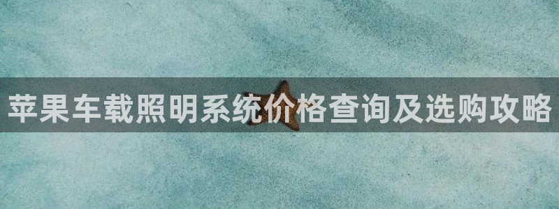 千亿国际游戏平台网站:苹果车载照明系统价格查询及选购攻略