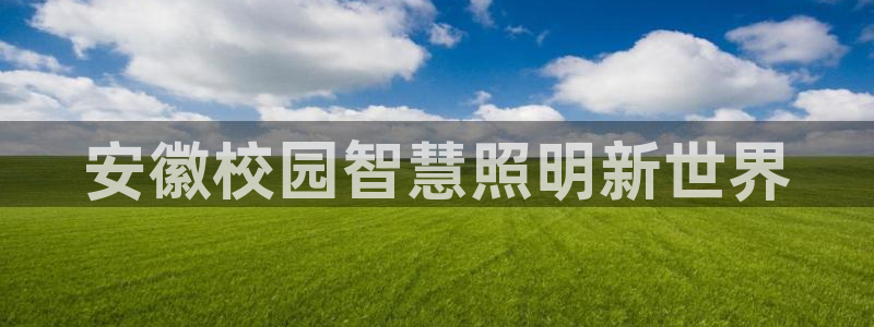 千亿国际服务平台是什么:安徽校园智慧照明新世界