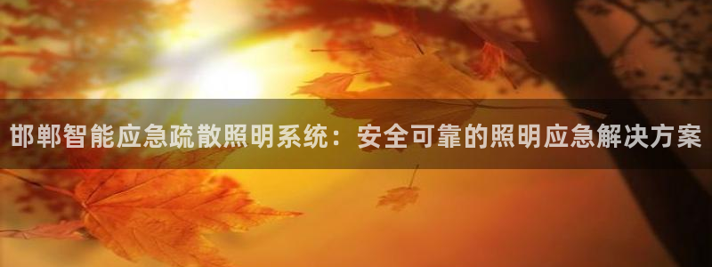 千亿国际游戏千亿官网版：邯郸智能应急疏散照明系统：安全可靠的照明应急解决方案
