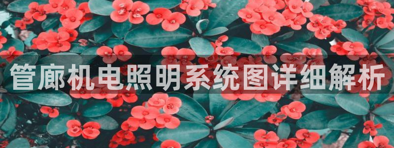 千亿国际游戏登录:管廊机电照明系统图详细解析