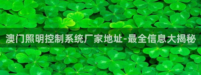 千亿国际全新官网是正品吗:澳门照明控制系统厂家地址-最全信息大揭秘