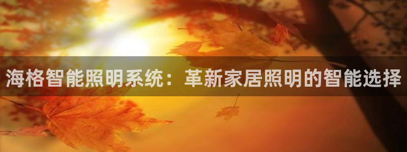 千亿国际qy8.vp：海格智能照明系统：革新家居照明的智能选择